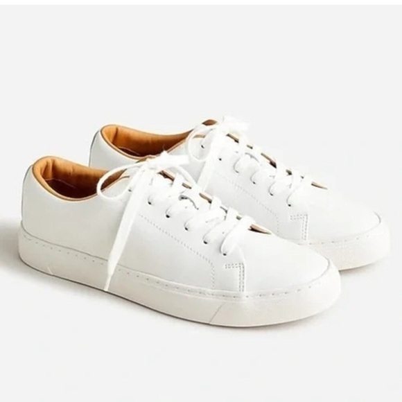J. Crew Other - J.Crew Court Leather Low Top Round Toe Comfort Sneaker White Men's Size 11
